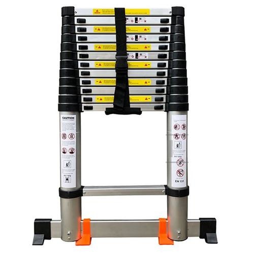 Thang nhôm rút đơn JumBo có chân phụ C380