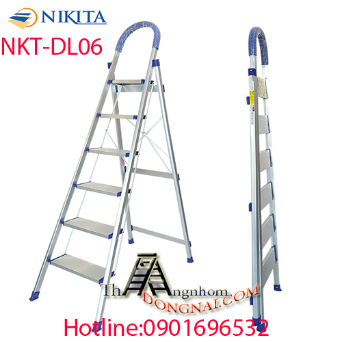  Thang Nhôm Ghế Tay Vịn Nikita 6 bậc DL-06