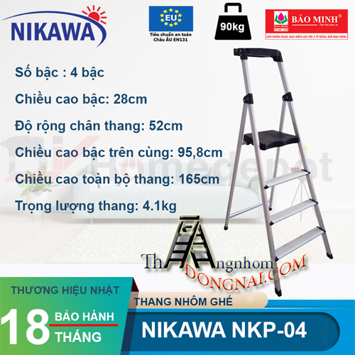  Thang Ghế Nikawa 4 Bậc NKP-04