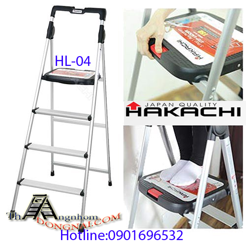  Thang Nhôm Ghế HaKaChi 4 Bậc HL-04