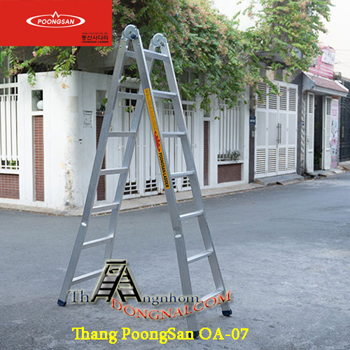  Thang Nhôm Chữ A Hàn Quốc PoongSan 7 Bậc OA-07